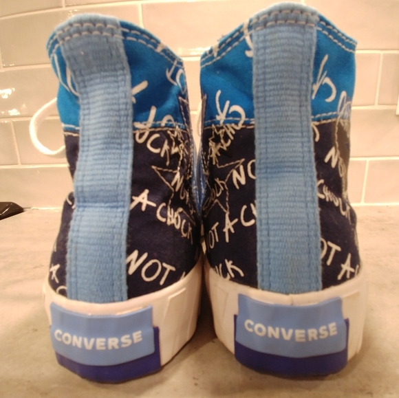 Converse Not A Chuck University Sneakers Shoes Blue Kids SZ 7 Excellent Cond. - Picture 4 of 10
